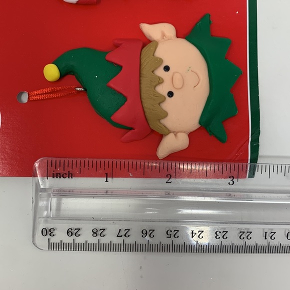 8 piece lot Christmas tree ornaments decorations Elf trees tv and balls new - Picture 11 of 12
